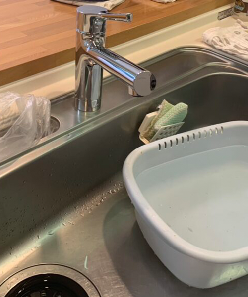 新しくした台所の蛇口