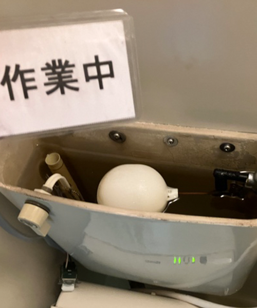 トイレタンク内のボールタップ交換