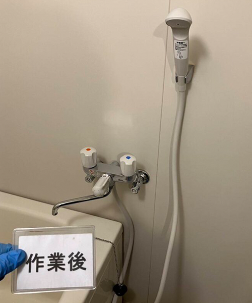 浴室蛇口を交換