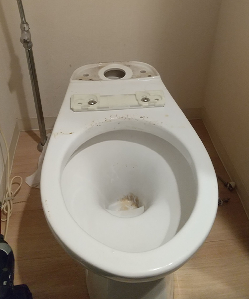 水が流れなくなったトイレ