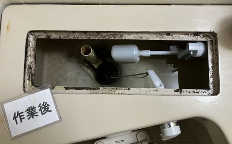 西東京市で隠ぺい式トイレタンク内の部品を交換してトイレを修理
