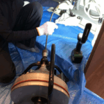 トーラーを使い排水管内の詰まり除去