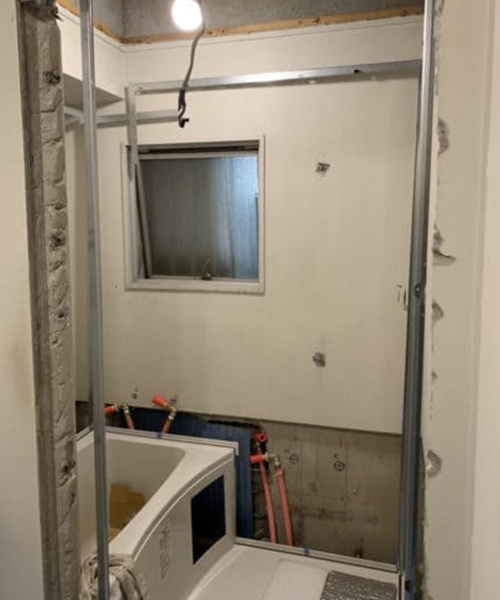 ユニットバスの交換作業