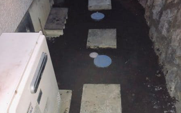 座間市で屋外の桝交換と排水管の引き直し工事