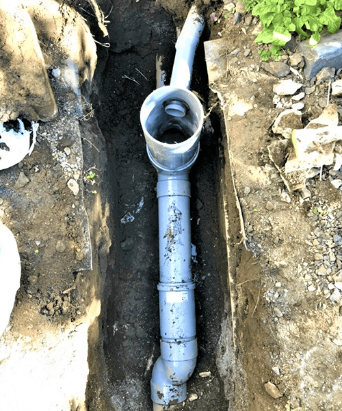 下水桝・排水管の交換作業