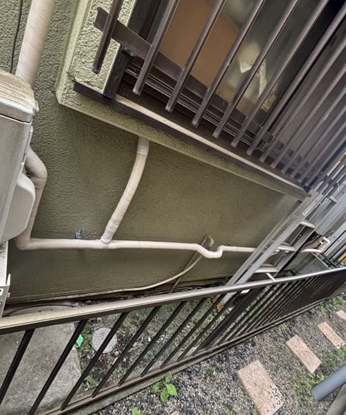 配管を引き直して水漏れ修理