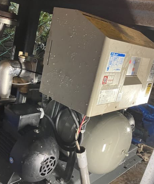 新しい給水ポンプに交換
