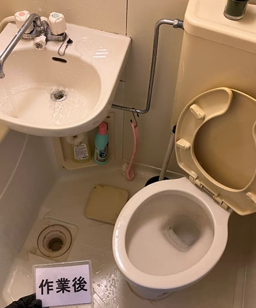 3点ユニットバスの排水溝の詰まり解消