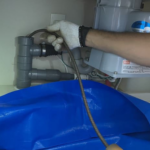 トーラー機での台所詰まり除去作業