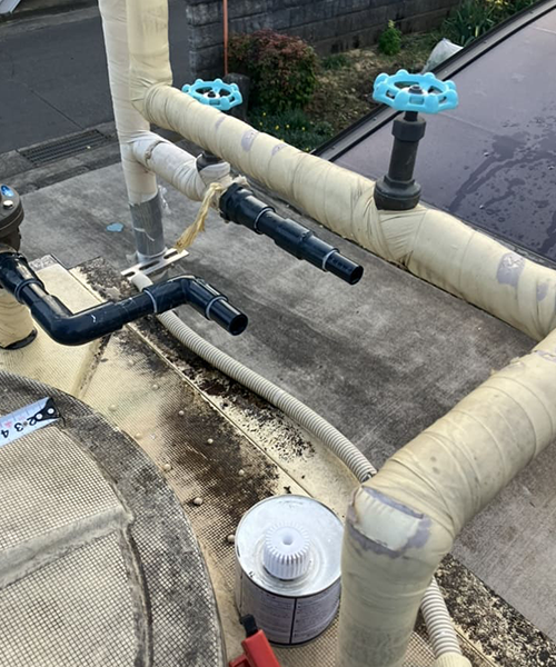 給水管の一部の交換作業