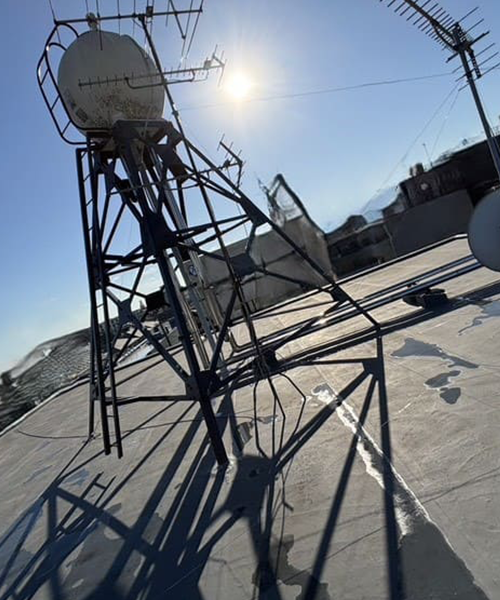 屋上の受水槽の水漏れ修理