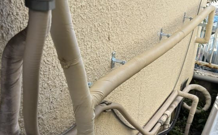 町田市で漏水調査と漏水原因の給湯管を引き直して修繕