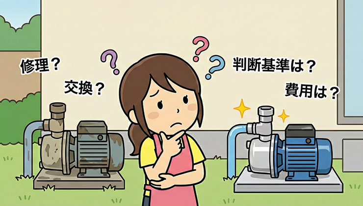 井戸ポンプを修理か交換か迷ったとき