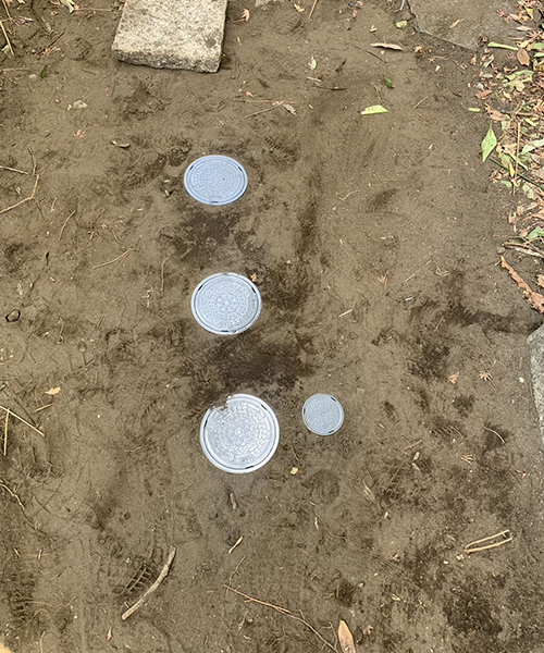 屋外の桝を交換