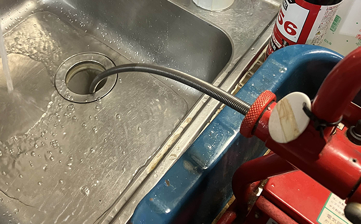 昭島市で台所の詰まりをトーラー作業で解消