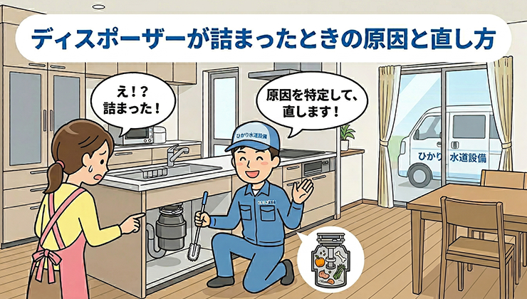 ディスポーザーが詰まったときの原因と直し方
