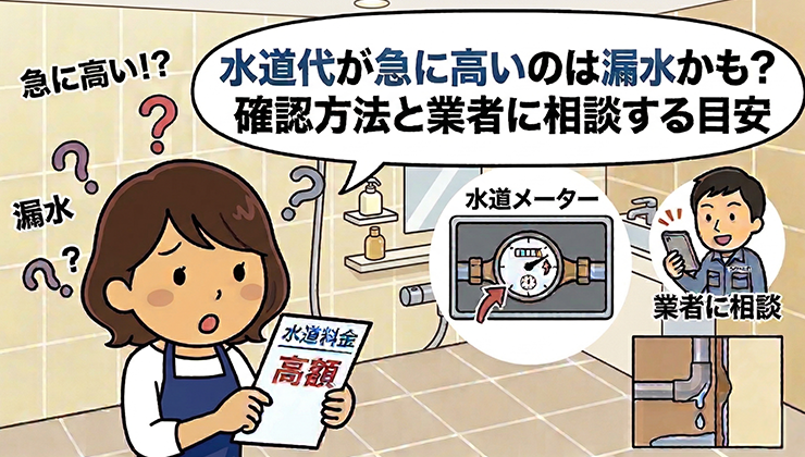 水道代が急に高いのは漏水かも