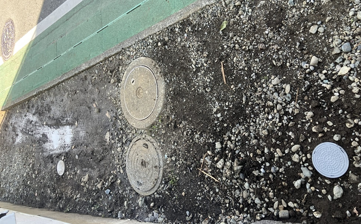 横浜市旭区で屋外桝の詰まり解消