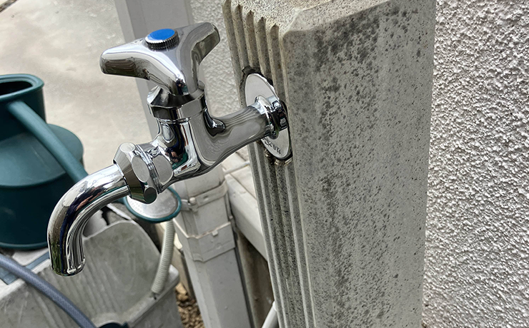 春日部市で立水栓の水漏れ発生に伴い蛇口交換