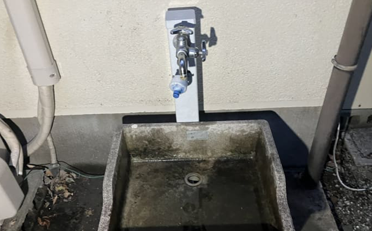 越谷市で水栓柱を交換して水漏れ修理
