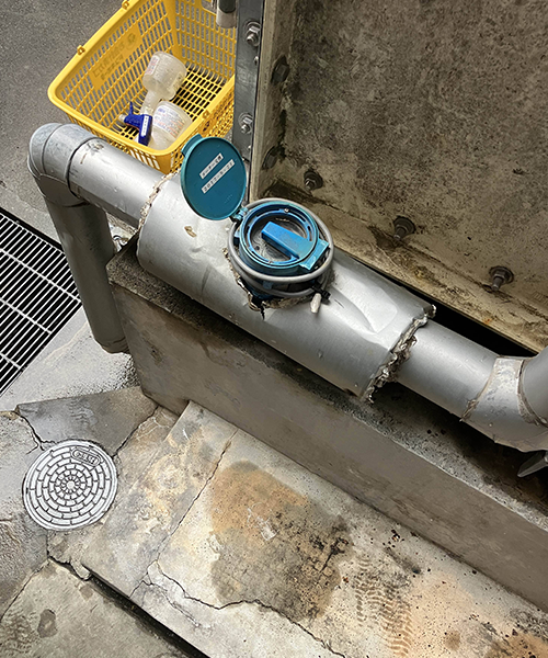 交換する前の井戸メーター