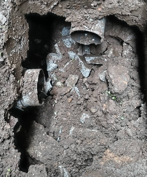 既設の桝を撤去