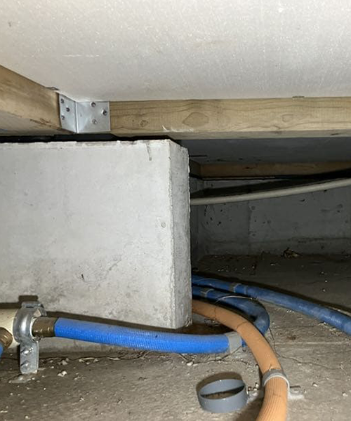 洗濯機の床下の清掃