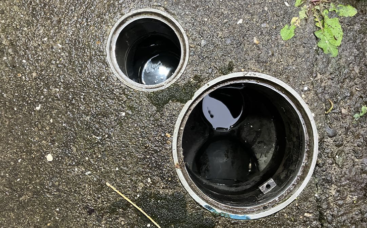 横浜市金沢区で排水桝の詰まりを高圧洗浄で解消