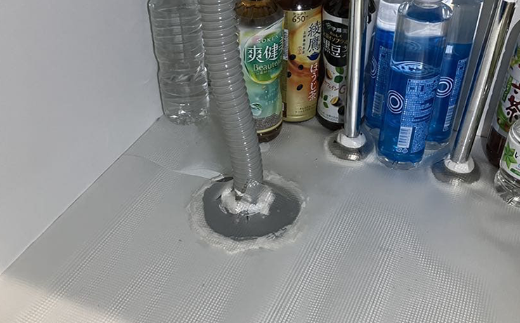 練馬区で台所シンク下の防臭キャップを交換