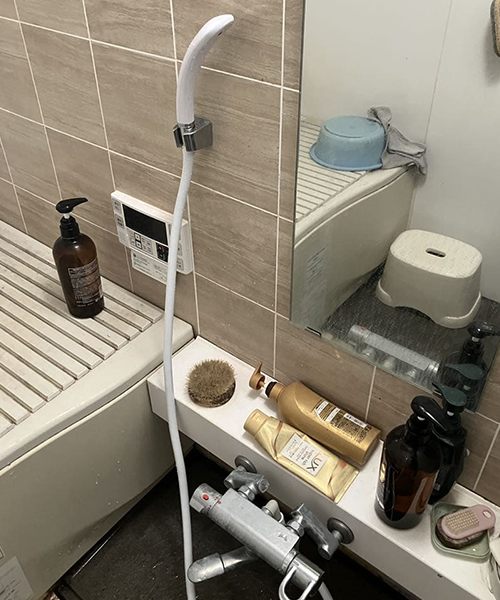 浴室シャワーの交換完了