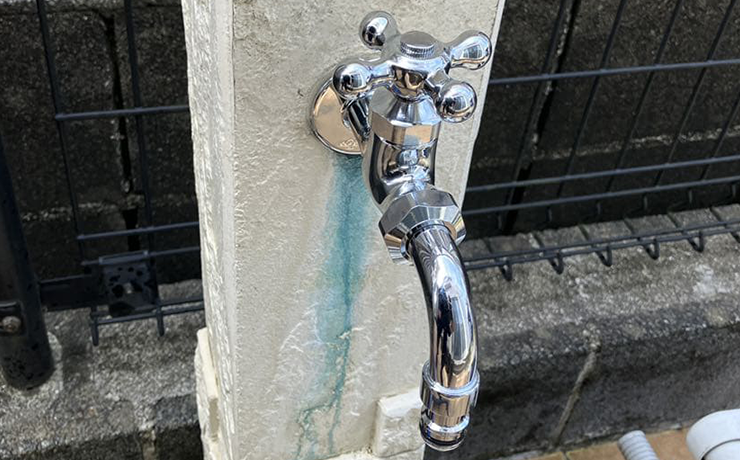 さいたま市大宮区で家の庭にある立水栓の蛇口交換