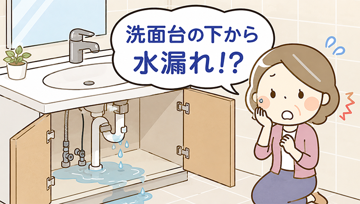 洗面台の下から水漏れ