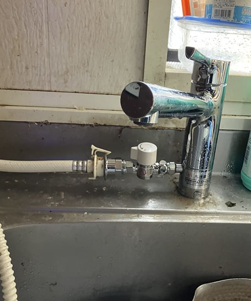 TOTOのキッチン水栓に交換して水漏れ修理