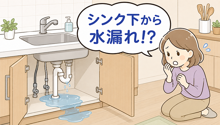 キッチンのシンク下から水漏れする原因は？応急処置と修理の判断基準