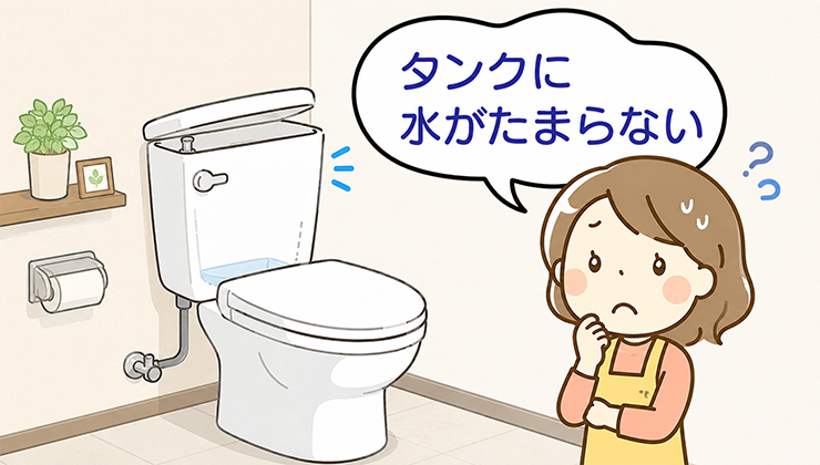 トイレのタンクに水がたまらない原因は？確認方法と修理の目安