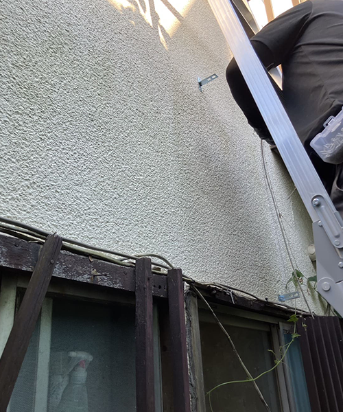 漏水した給水管を撤去