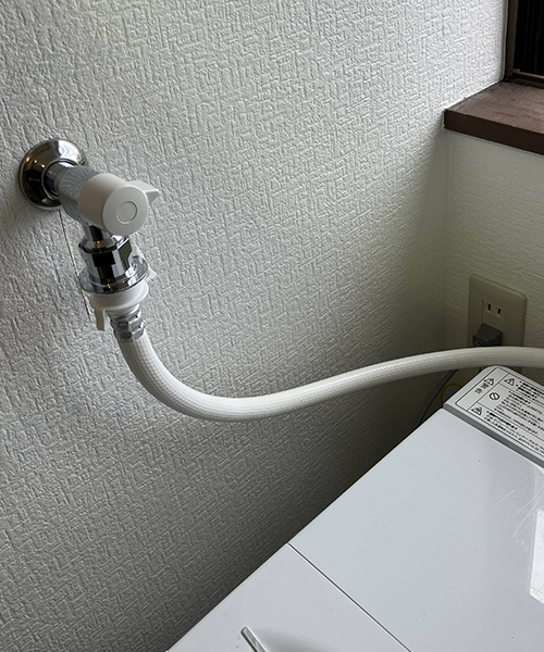 TOTOの洗濯機用水栓に交換