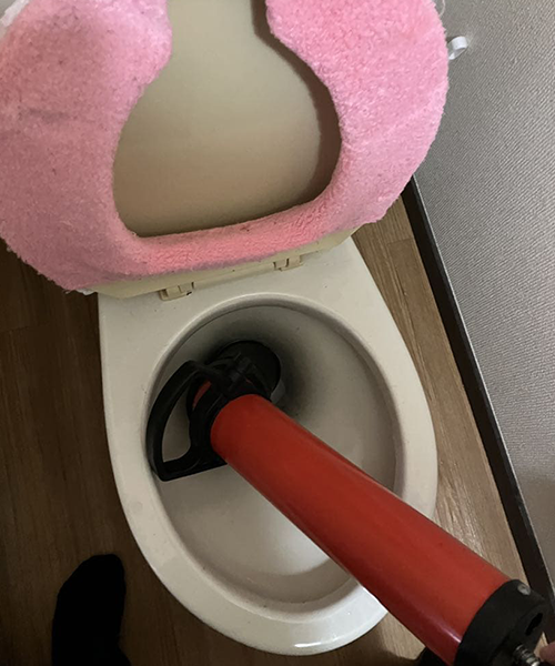 ローポンプ作業中