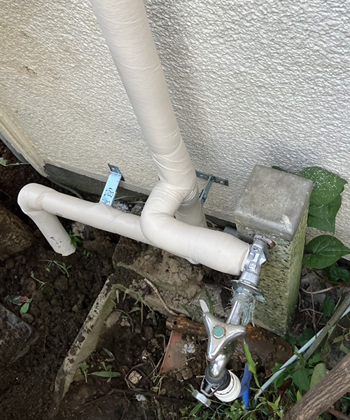 給水管を引き直して水漏れ修理