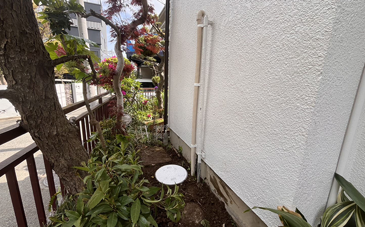清瀬市で破損した排水桝を交換して排水不良を改善