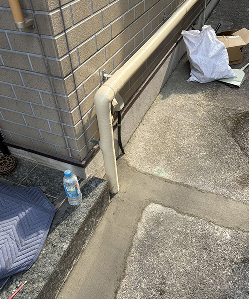 水漏れした給水管の引き直し