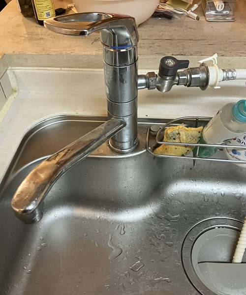 水漏れしたキッチン水栓