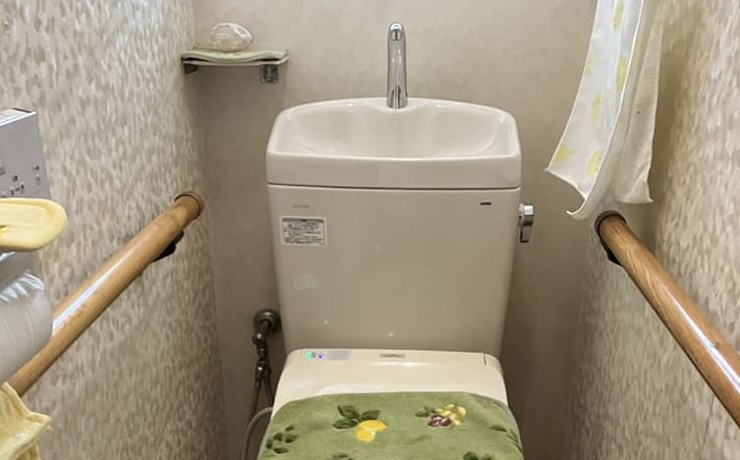 稲城市でレバーに不具合があるトイレをピュアレストQRへ交換
