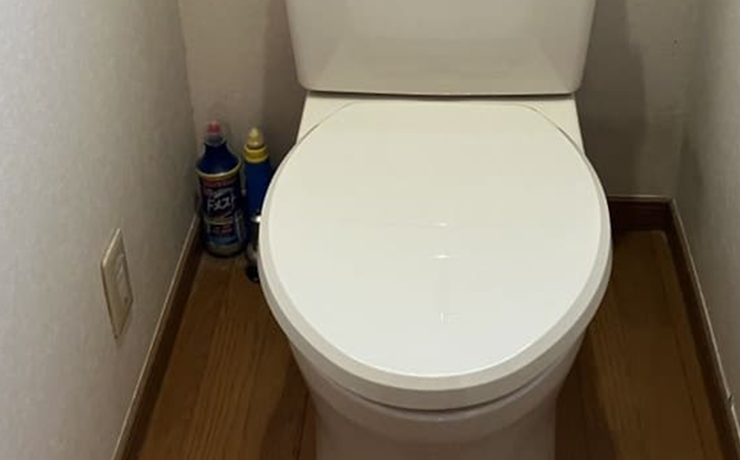 三鷹市でレバーがぐらつくトイレをピュアレストQRへ交換