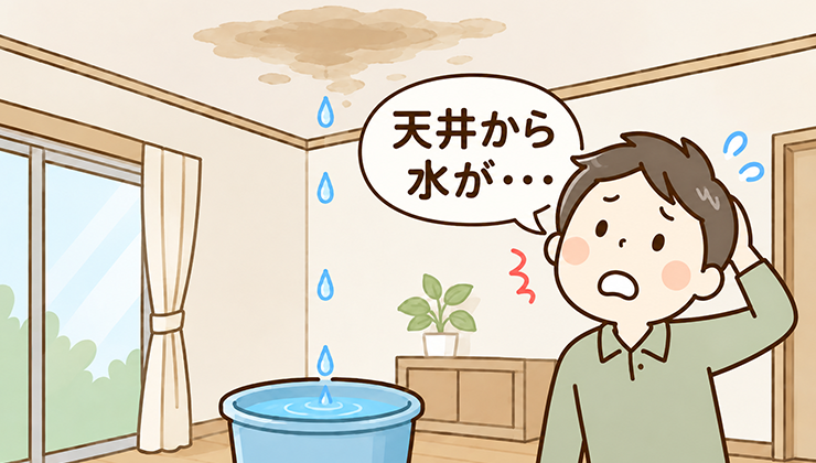 天井から水漏れする原因は？症状別の見分け方と漏水調査・修理の目安