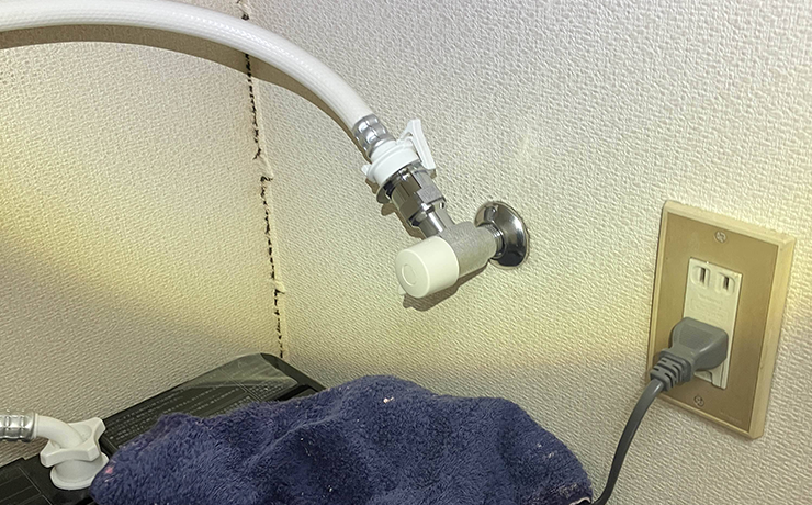 国分寺市で水漏れした洗濯機蛇口をTW11Rへ交換