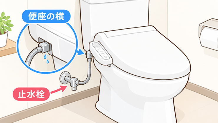 ウォシュレットの横から水漏れする原因は？応急処置と修理の判断基準