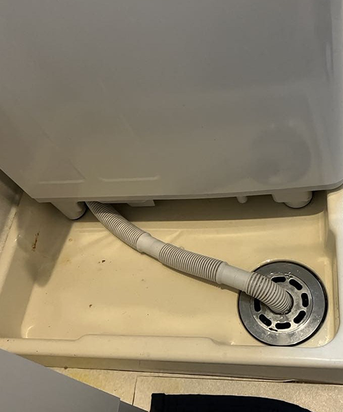 洗濯機の排水詰まり発生