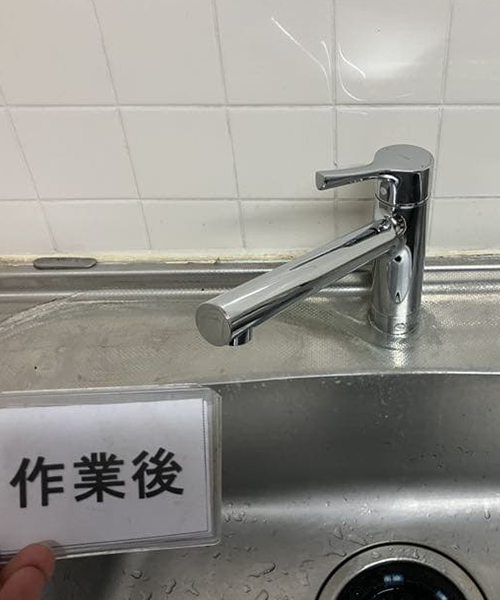 TOTOの台所蛇口を設置