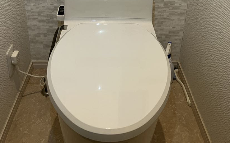 横浜市港北区で不具合のある温水洗浄便座を普通便座へ交換